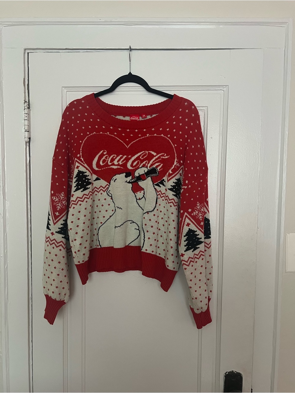 Vintage Coca Cola Red & Cream Polar Bear Holiday Sweater